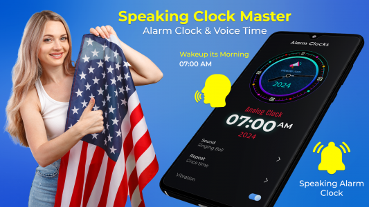 اسکرین شات برنامه Speaking Clock - Hourly Chime 2