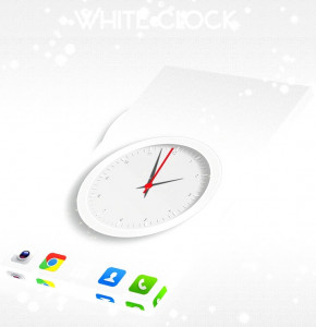 اسکرین شات برنامه Simple White Clock 2021 1