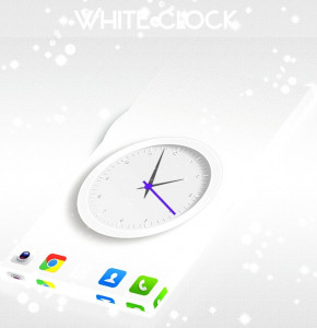 اسکرین شات برنامه Simple White Clock 2021 4