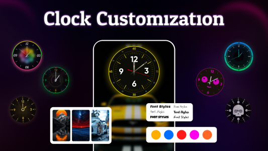 اسکرین شات 4 برنامه Neon Digital Clock Smart Watch