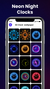اسکرین شات 7 برنامه Neon Digital Clock Wallpaper