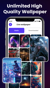 اسکرین شات 6 برنامه Neon Digital Clock Wallpaper