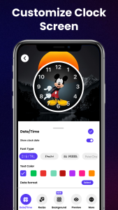 اسکرین شات 4 برنامه Neon Digital Clock Wallpaper