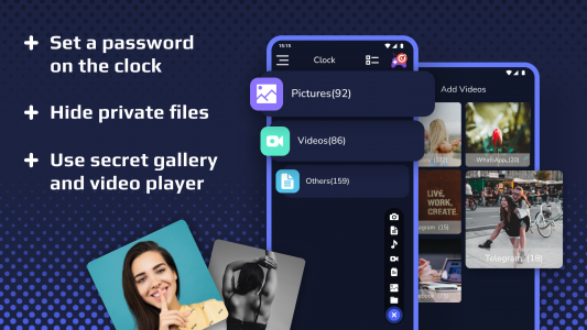 اسکرین شات برنامه Clock Vault - Secret Folder 2