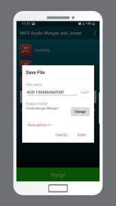 اسکرین شات 4 برنامه MP3 Audio Merger and Joiner