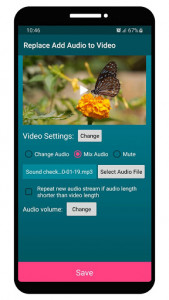 اسکرین شات برنامه Replace Add Audio to Video 3
