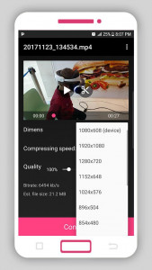 اسکرین شات برنامه Smart Video Compressor resizer 5
