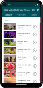 اسکرین شات 2 برنامه VEdit Video Cutter and Merger