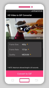اسکرین شات 3 برنامه HD Video to GIF Converter