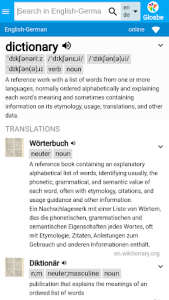 اسکرین شات برنامه Multilang Dictionary Glosbe 1