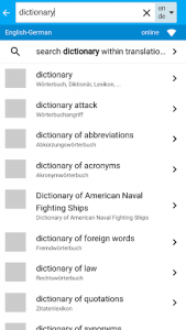 اسکرین شات برنامه Multilang Dictionary Glosbe 2
