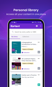 اسکرین شات 1 برنامه Kortext ebooks & etextbooks