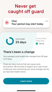 اسکرین شات 7 برنامه Clue Cycle & Period Tracker