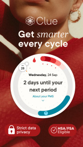 اسکرین شات 1 برنامه Clue Cycle & Period Tracker