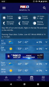 اسکرین شات برنامه FOX13 Weather App 3