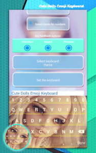 اسکرین شات برنامه Cute Dolls Emoji Keyboard 7