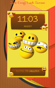 اسکرین شات برنامه Cute Emoji Lock Screen 6