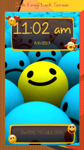 اسکرین شات برنامه Cute Emoji Lock Screen 1