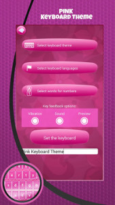 اسکرین شات برنامه Pink Keyboard Theme 2