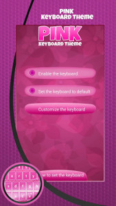 اسکرین شات برنامه Pink Keyboard Theme 1