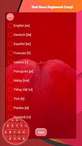 اسکرین شات برنامه Red Rose Keyboard Emoji 5