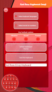 اسکرین شات برنامه Red Rose Keyboard Emoji 4