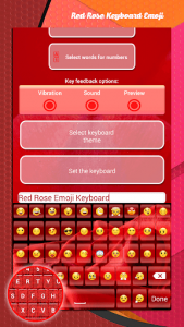 اسکرین شات برنامه Red Rose Keyboard Emoji 1