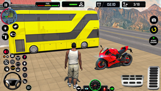 اسکرین شات برنامه Bus Simulator Race - Bus Games 1