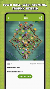 اسکرین شات برنامه Map Layout for COC 3