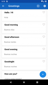 اسکرین شات برنامه Learn Spanish Phrasebook Pro 2