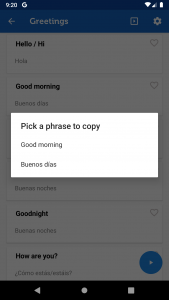 اسکرین شات برنامه Learn Spanish Phrasebook Pro 5