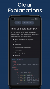 اسکرین شات برنامه Learn HTML 7