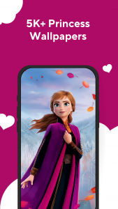 اسکرین شات 2 برنامه Princess Wallpapers Live 3D 4K