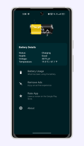 اسکرین شات 4 برنامه Battery Widget