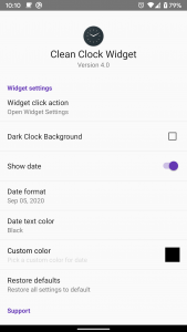 اسکرین شات 4 برنامه Clean Clock Widget
