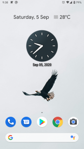 اسکرین شات 2 برنامه Clean Clock Widget