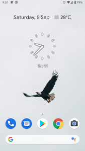 اسکرین شات 1 برنامه Clean Clock Widget