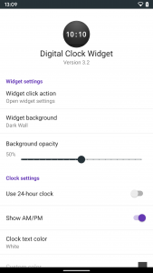 اسکرین شات 5 برنامه Digital Clock Widget