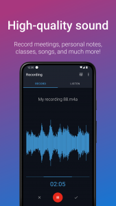 اسکرین شات برنامه Easy Voice Recorder 2