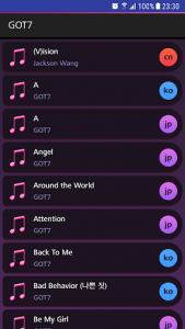 اسکرین شات برنامه Lyrics for GOT7 (Offline) 1