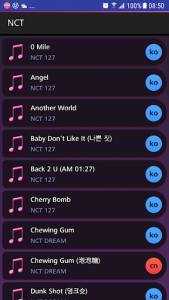 اسکرین شات برنامه Lyrics for NCT (Offline) 1
