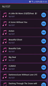 اسکرین شات برنامه Lyrics for NU'EST (Offline) 3