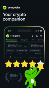 اسکرین شات 1 برنامه CoinGecko: Crypto Tracker, NFT