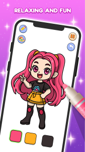 اسکرین شات 3 بازی Kpop Color: Drawing Master