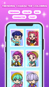 اسکرین شات 1 بازی Kpop Color: Drawing Master