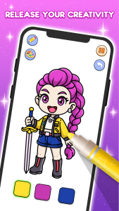 اسکرین شات 2 بازی Kpop Color: Drawing Master