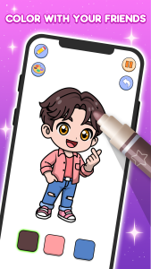 اسکرین شات 5 بازی Kpop Color: Drawing Master