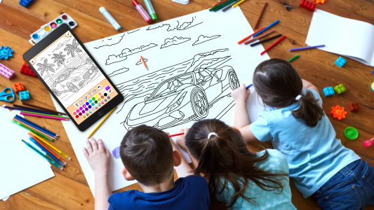 اسکرین شات بازی Cars Coloring & Drawing Game 3