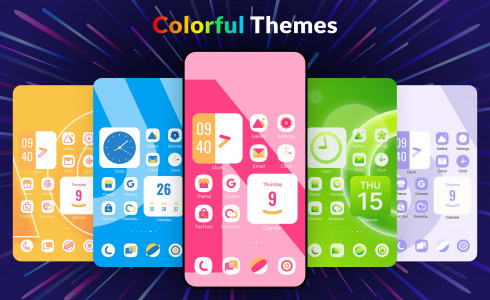 اسکرین شات برنامه Color Launcher, cool themes 2