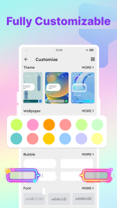 اسکرین شات 3 برنامه Color SMS: Message & Messenger
